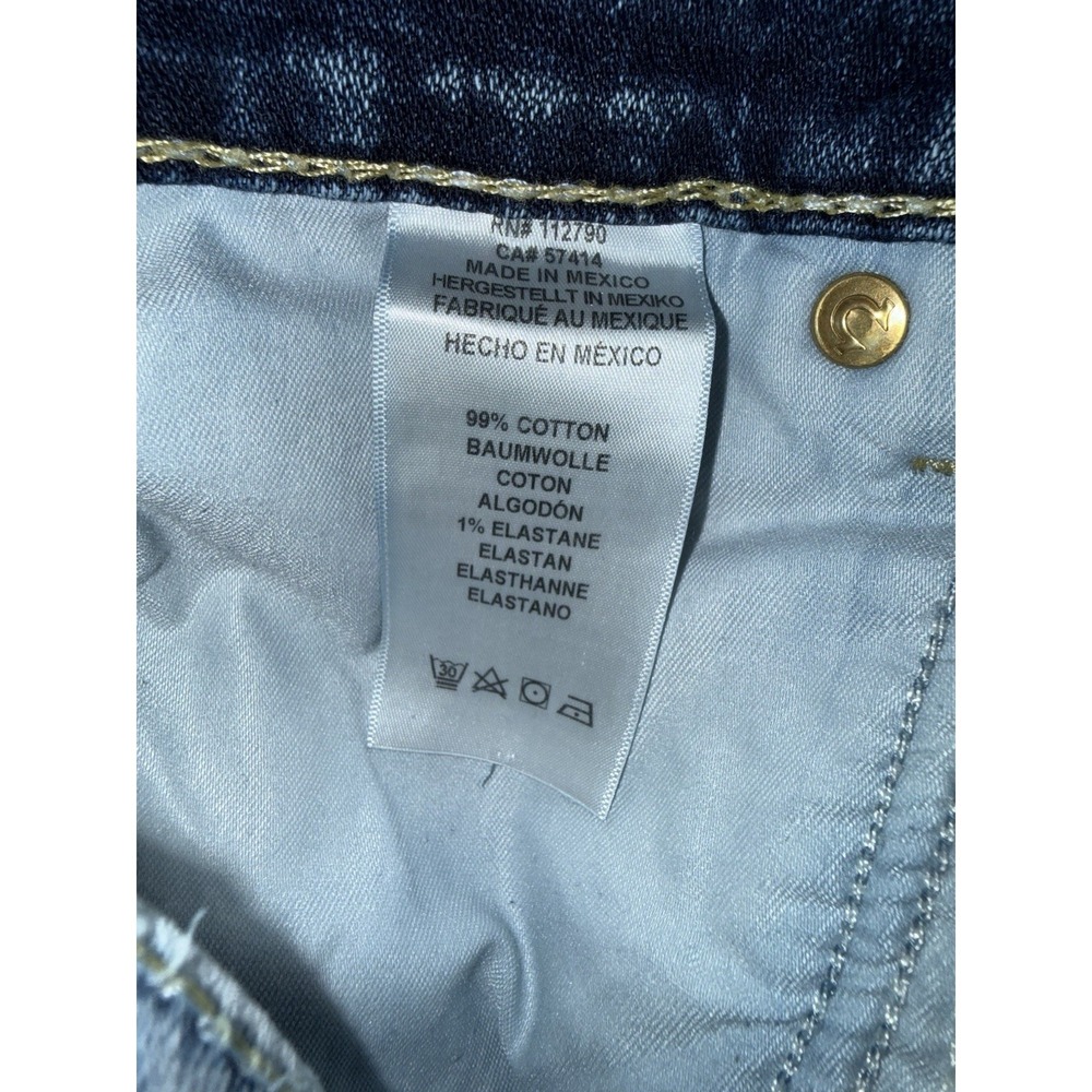 True Religion Jeans Rocco 29x34 Big T Flap Pocket Relaxed Skinny Acid Wash - Picture 10 of 14